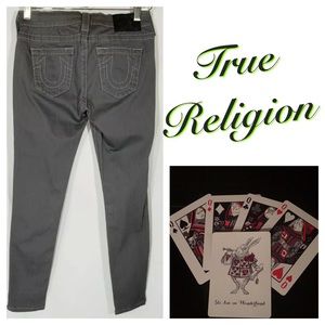 New True Religion Casey Skinny Stretch Jeans Sz 27